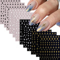 XMMXNBJ 12 Sheets Gold Star Nail Art Stickers front view packaging