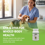 Vetoquinol premium omega three fish oil for dogs and cats skin support