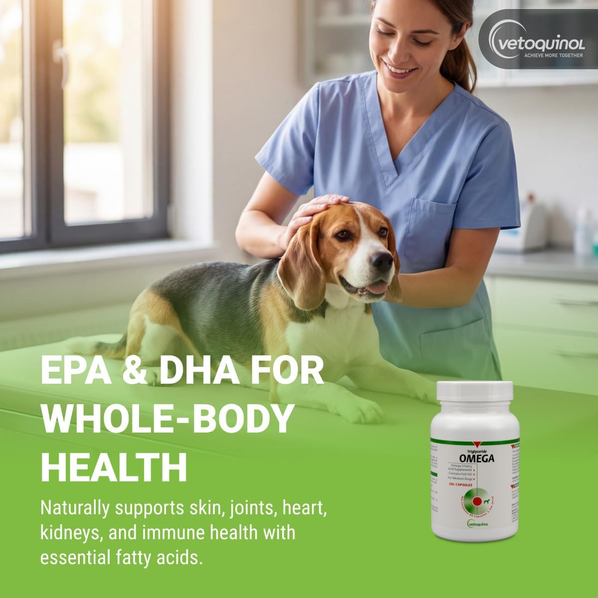 Vetoquinol premium omega three fish oil for dogs and cats skin support