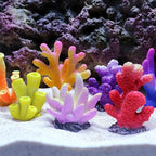 Non toxic artificial aquarium coral decoration close up detail.