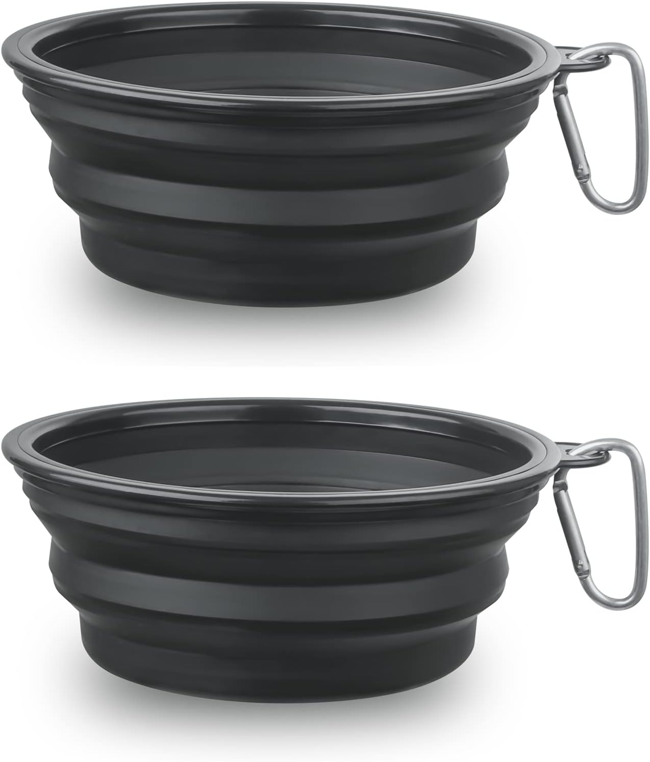 Dog Bowl Pet Collapsible Bowls, 2 Pack for Cats Dogs, Portable Pet Feeding Watering Dish for Walking Parking Traveling with 2 Carabiners (Small, Blue+Green) - Image 9