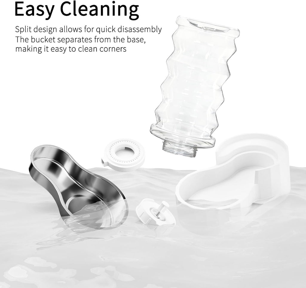 RIZZARI triple filtration gravity pet water station with active carbon filter component