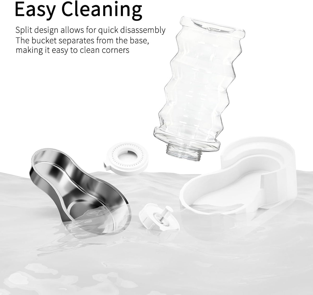 RIZZARI triple filtration gravity pet water station with active carbon filter component