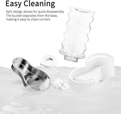 RIZZARI triple filtration gravity pet water station with active carbon filter component