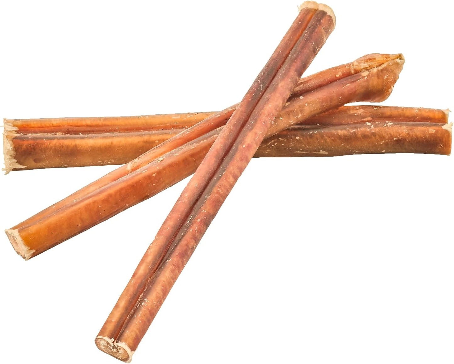 Best Bully Sticks 20 count bulk bag display showing odorless high protein dog treats.