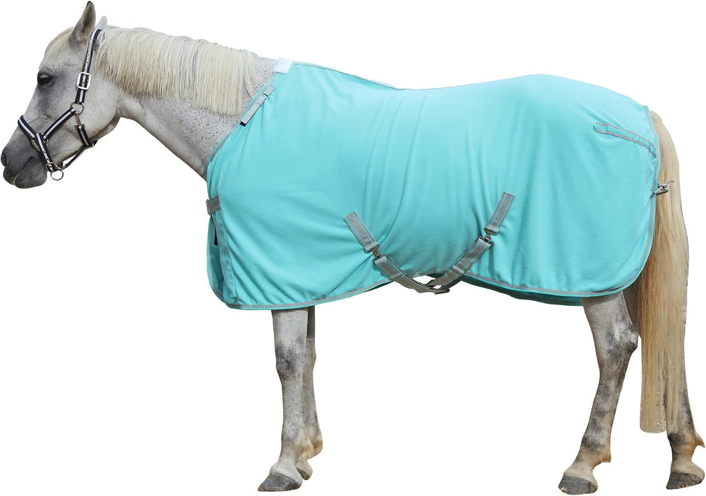 Horse Fleece Cooler, Blanket Liner - 300g Anti-Pilling Fleece, Moisture-Wicking, Cooling & Drying for Post-Workout, Bath & Travel, Prevent Overheating & Chilling Black 78 - Image 10
