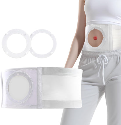 Steawoce Adjustable Ostomy Support Belt front view for stoma stabilization.