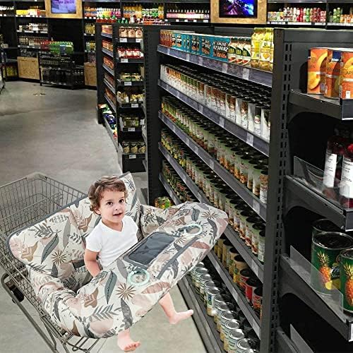 Machine washable premium baby shopping cart protector folded up