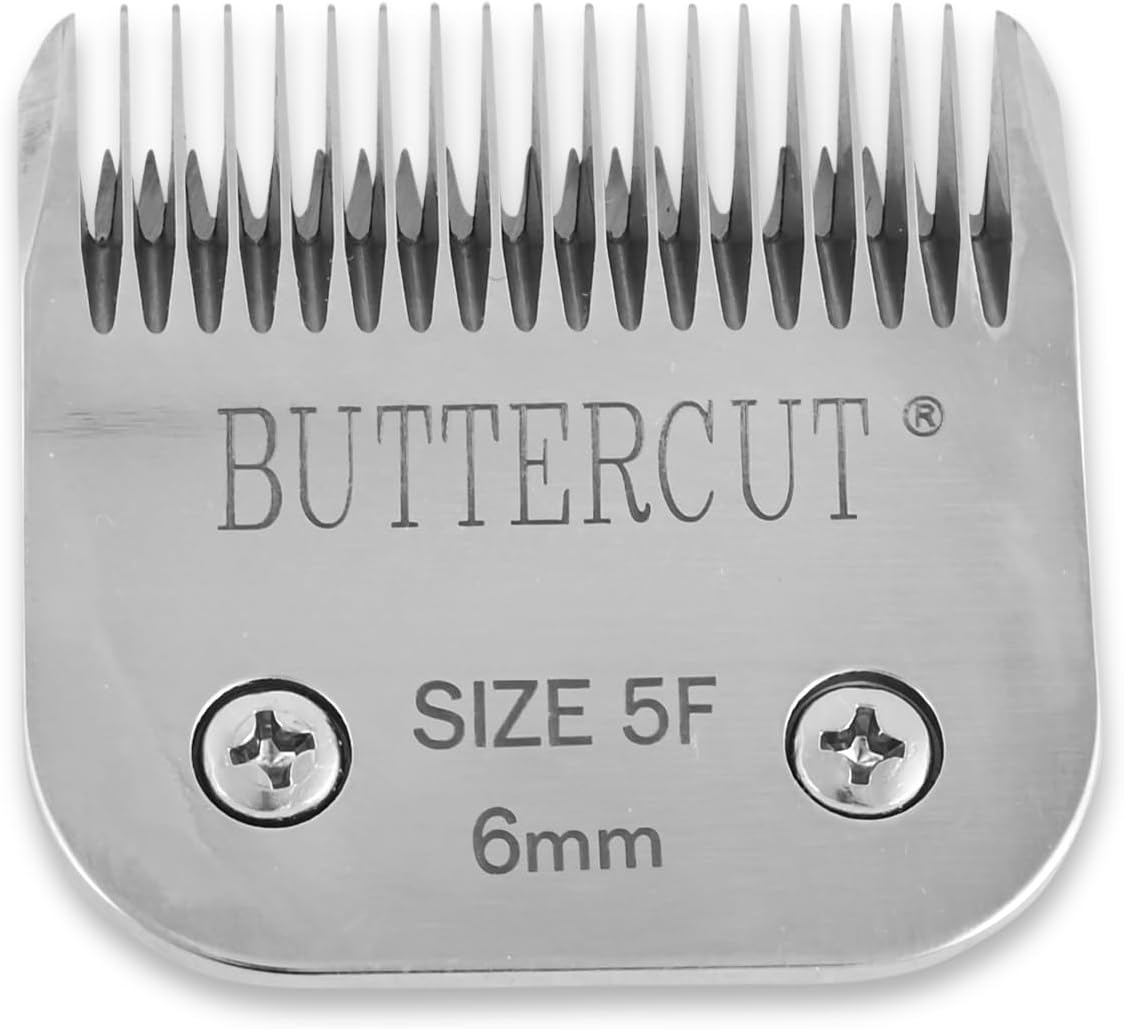 Detailed product shot of the Geib model PEGE11000 stainless steel pet trimming blade kit.