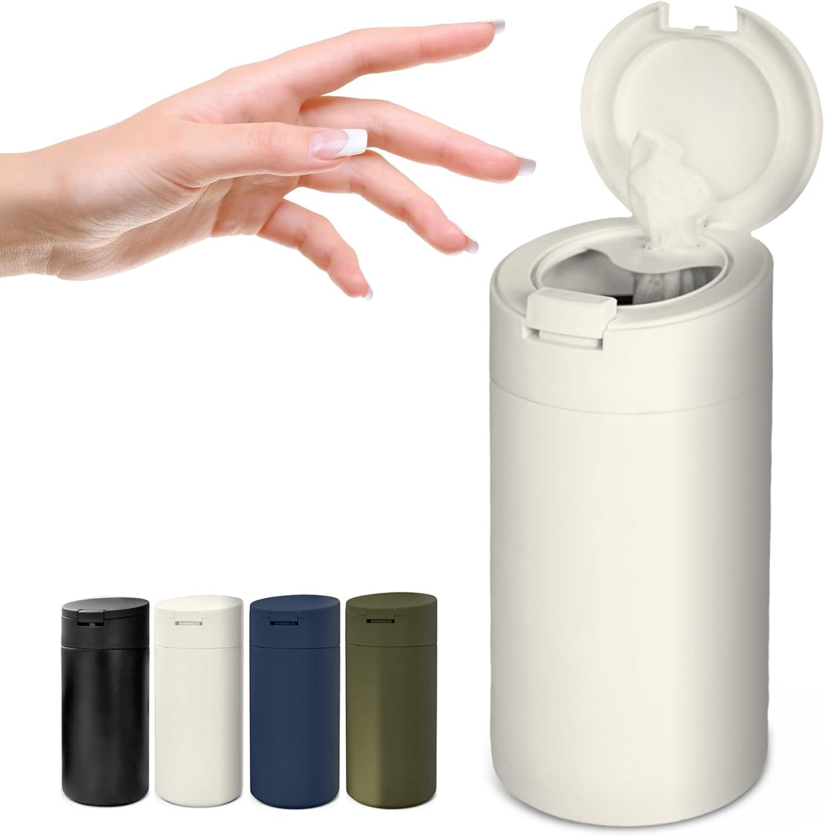 Gosnold Home and Garden extra large cream wet wipes dispenser front view