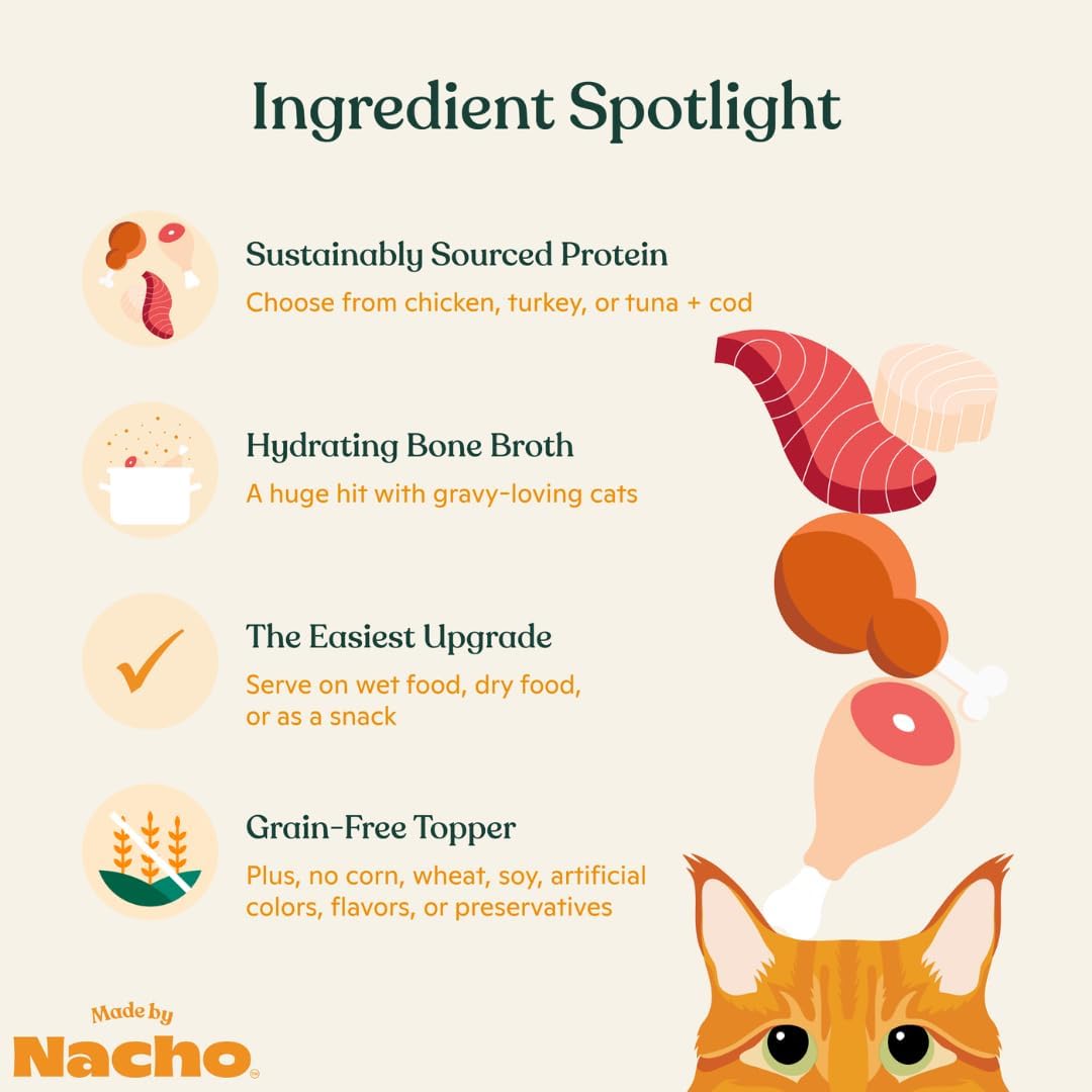 Made By Nacho turkey recipe bone broth pouch for cats