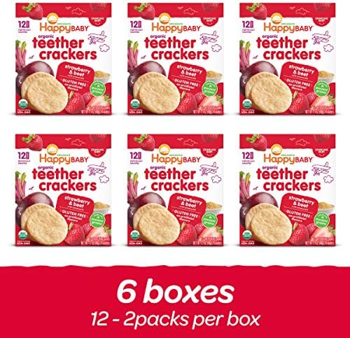 Organic teething wafers for infants by Happy Baby