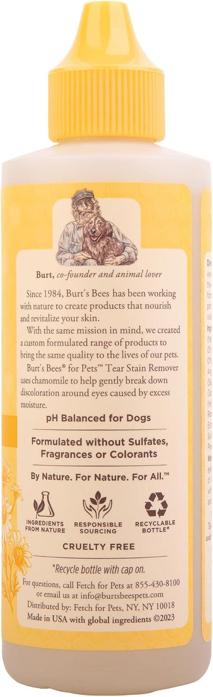 Cruelty free dog tear stain treatment with chamomile extract