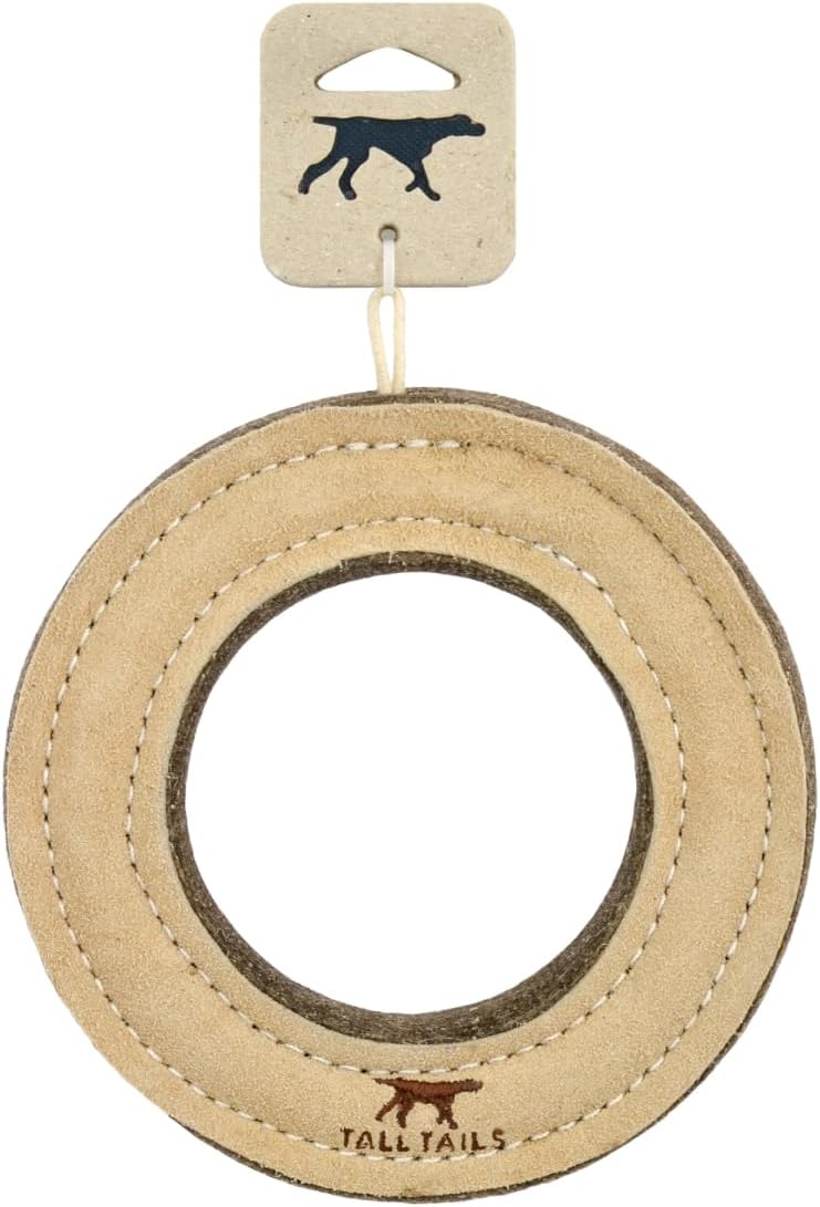Tall Tails ring toy made of buffalo hide and wool-felt