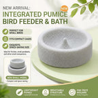 Bird Feeding Bowl with Natural Volcanic Stone, Sturdy Beak Grinding Tray for Cockatiel, Macaw, Budgie, Lovebird and Small Pets - Image 5
