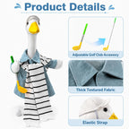 DISGIVO whimsical yard art apparel displaying durable stitching on the blue coat and premium sports accessories.