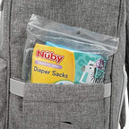 Nuby baby diaper disposal bags close up of tie tabs