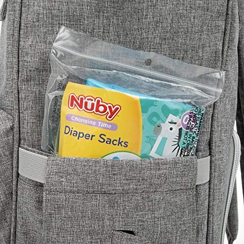 Nuby baby diaper disposal bags close up of tie tabs