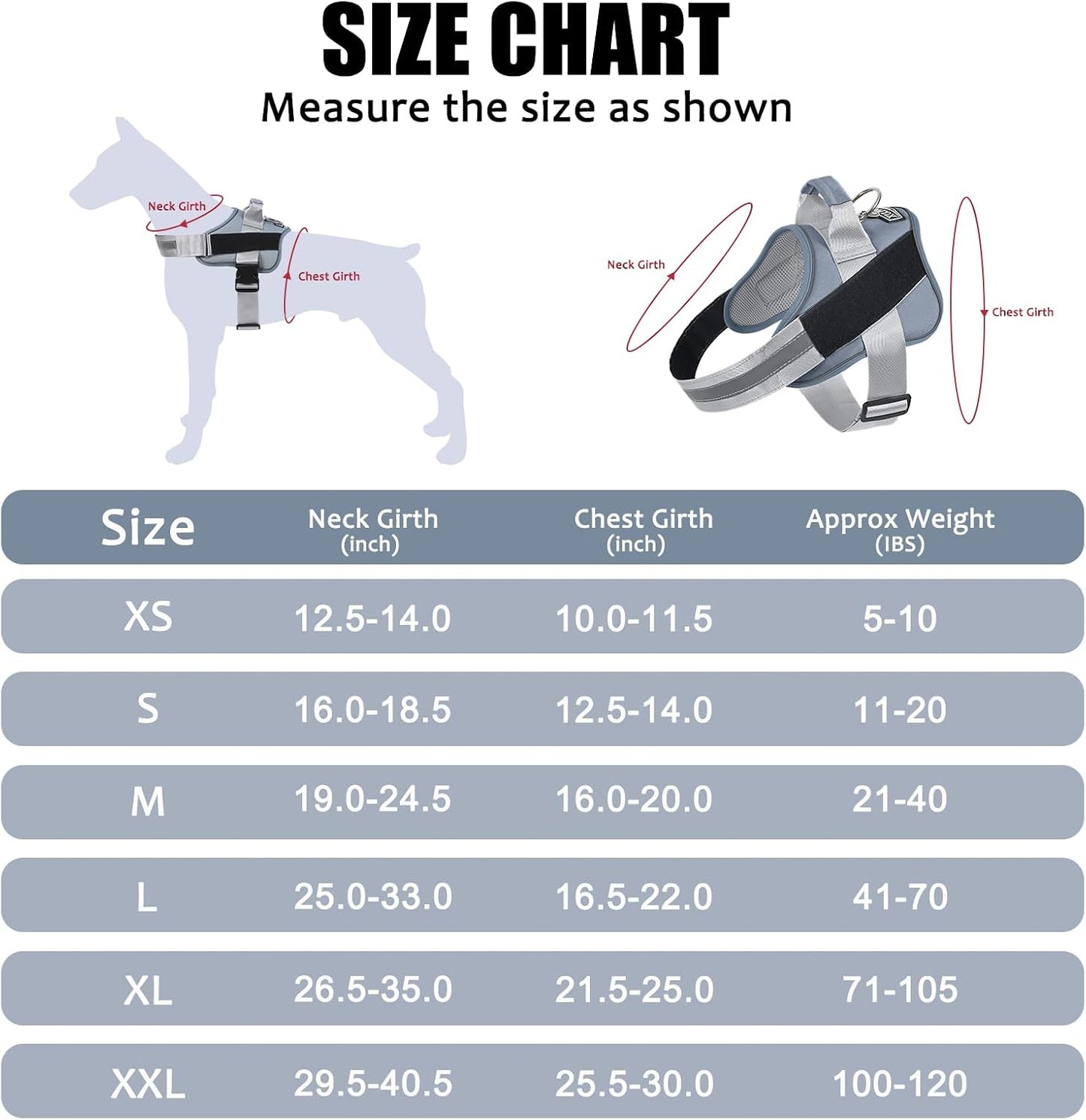 Bolux dog harness top handle and leash attachment