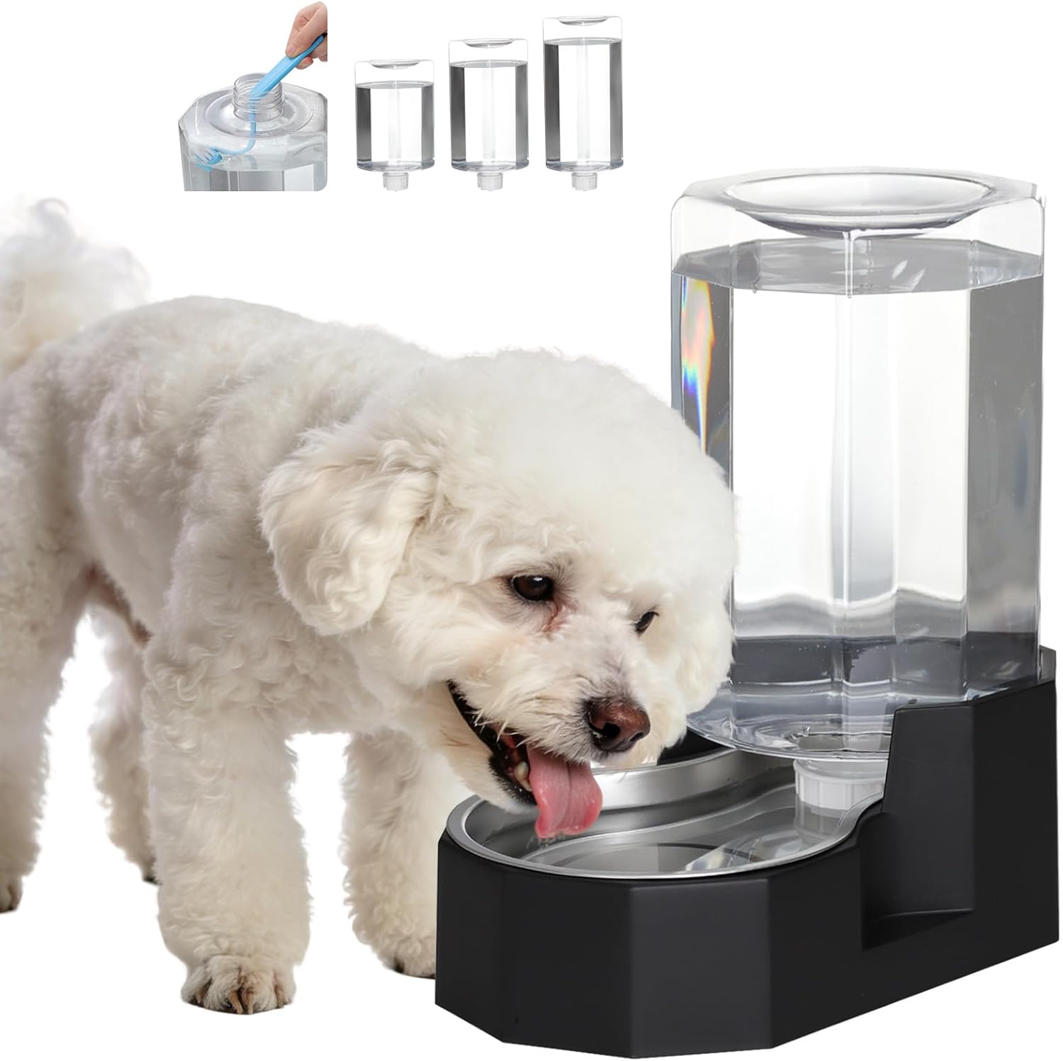 Sfozstra 5L Gravity Stainless Steel Dog Water Dispenser - Spill-Proof | Easy-Clean, No Power Needed. Works for Cats & Small Dogs. Ideal for Kitchen, Crate Area, or Travel - Image 15