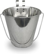 Advance Pet Products 2 Quart Heavy Duty Stainless Steel Flat Side Bucket | Durable Food & Water Pail for Dogs, Cats, Kennels, Cages and Critter Crates | Multi-Purpose Bucket - Image 14