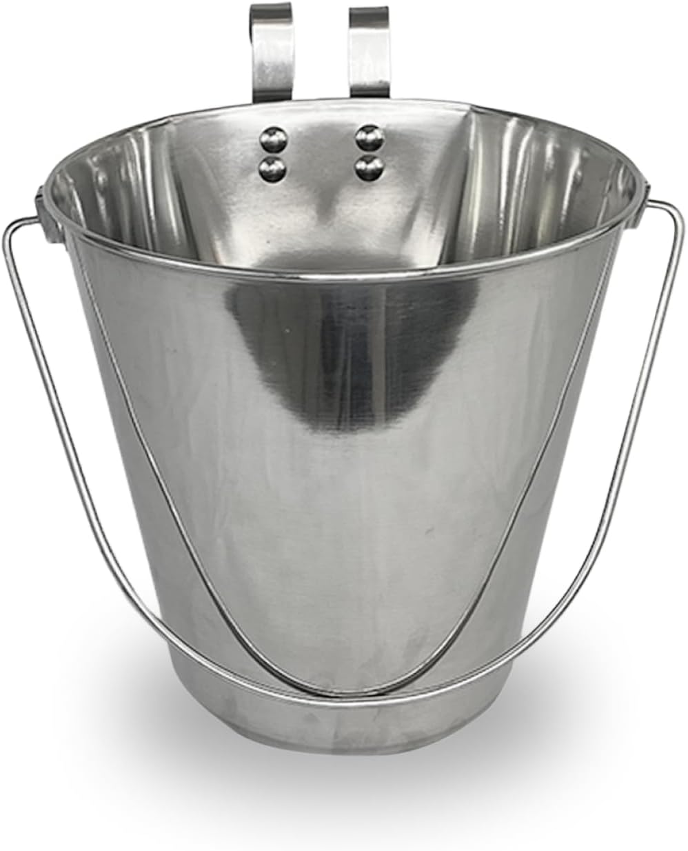 Advance Pet Products 2 Quart Heavy Duty Stainless Steel Flat Side Bucket | Durable Food & Water Pail for Dogs, Cats, Kennels, Cages and Critter Crates | Multi-Purpose Bucket - Image 14