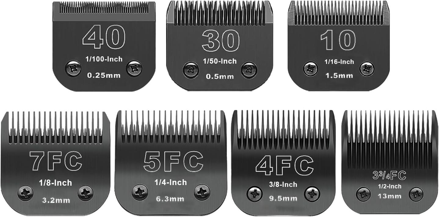 DODAER rust proof stainless steel size ten animal clipper blade showing the cutting teeth spacing.