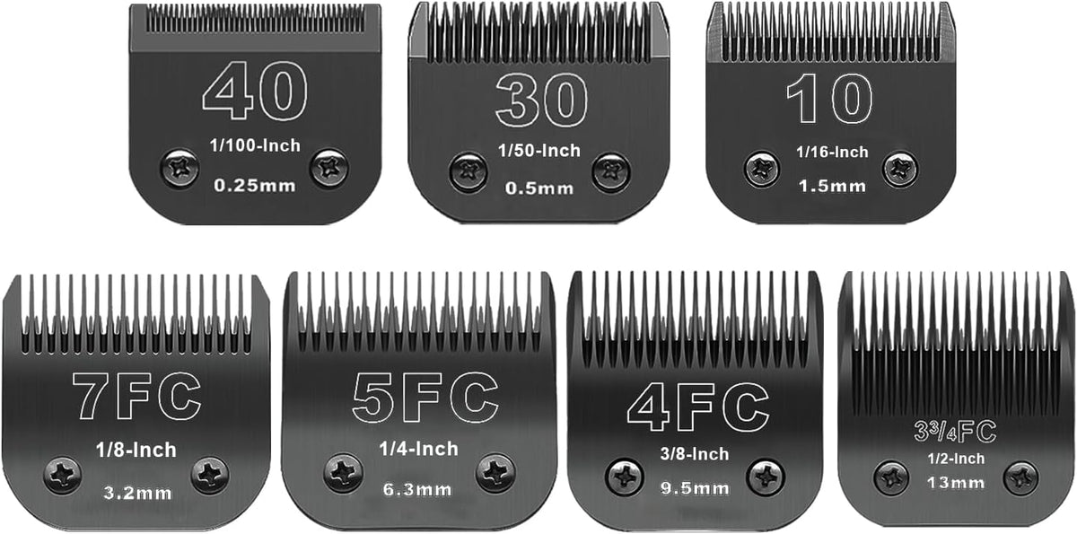 DODAER rust proof stainless steel size ten animal clipper blade showing the cutting teeth spacing.