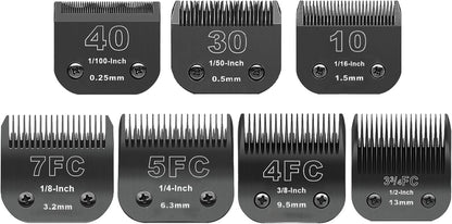 DODAER rust proof stainless steel size ten animal clipper blade showing the cutting teeth spacing.