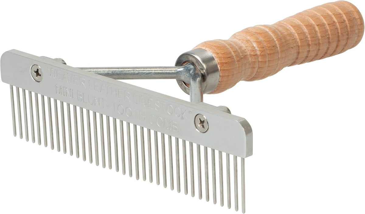 Weaver Leather Livestock Mini Show Comb front view professional livestock grooming tool.