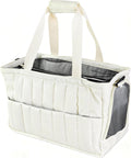 Ykphs dog purse carrier white front view