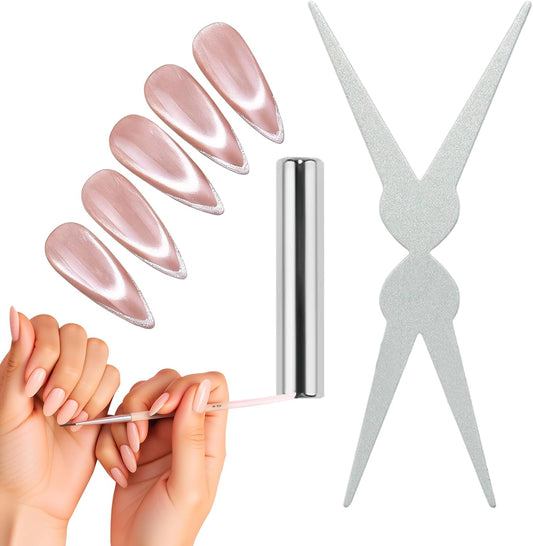Generic double head nail polish magnet tool front view for 3D gel art