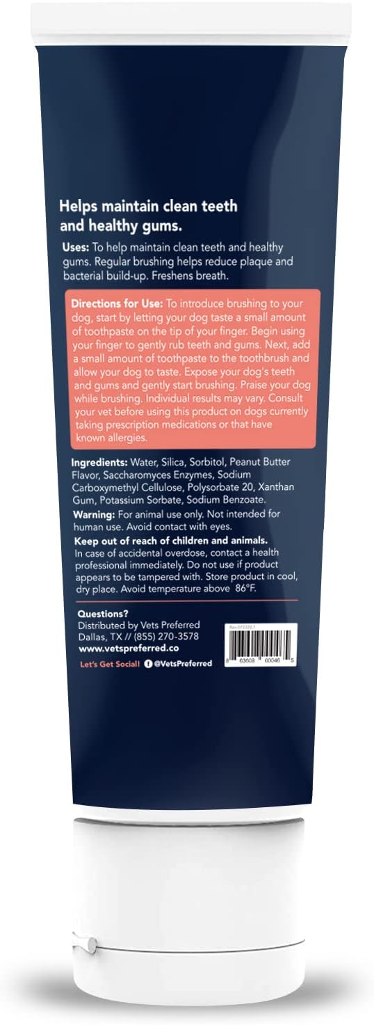 Dog toothpaste for plaque and tartar control