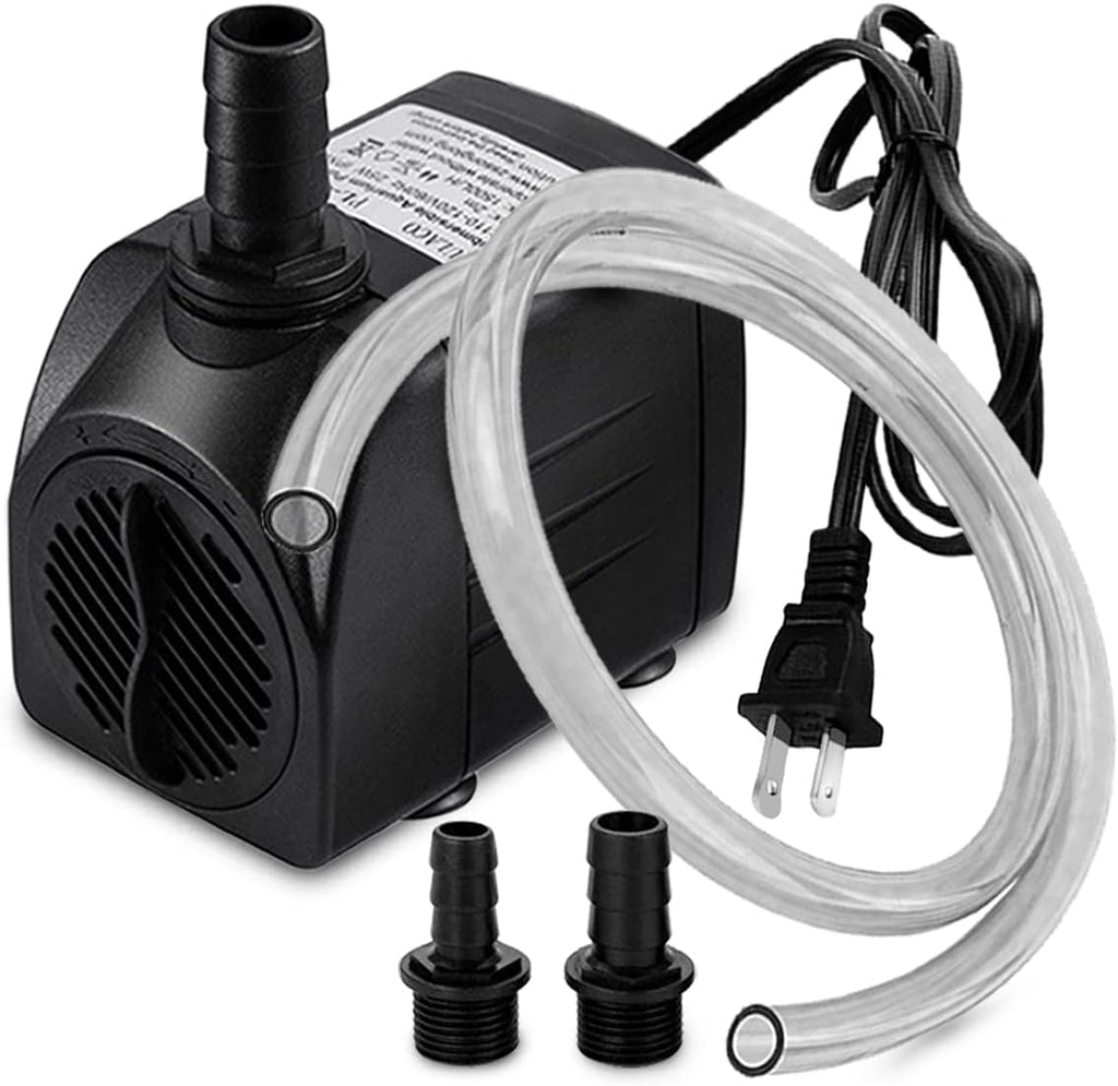 Pulaco submersible water pump front view showcasing the motor housing and power cord.