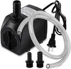 Pulaco submersible water pump front view showcasing the motor housing and power cord.