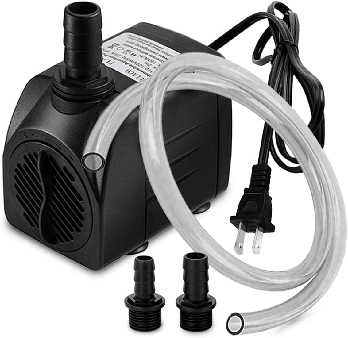 Pulaco submersible water pump front view showcasing the motor housing and power cord.