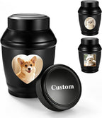 XIUDA 1.57 inches Mini Pet Memorial Small Urns for Dog and Cat Ashes, Stainless Steel Cremation Urn, Pet Paw Print Keepsake Urn for Ashes - No Longer by My Side Forever in My Heart - Image 15