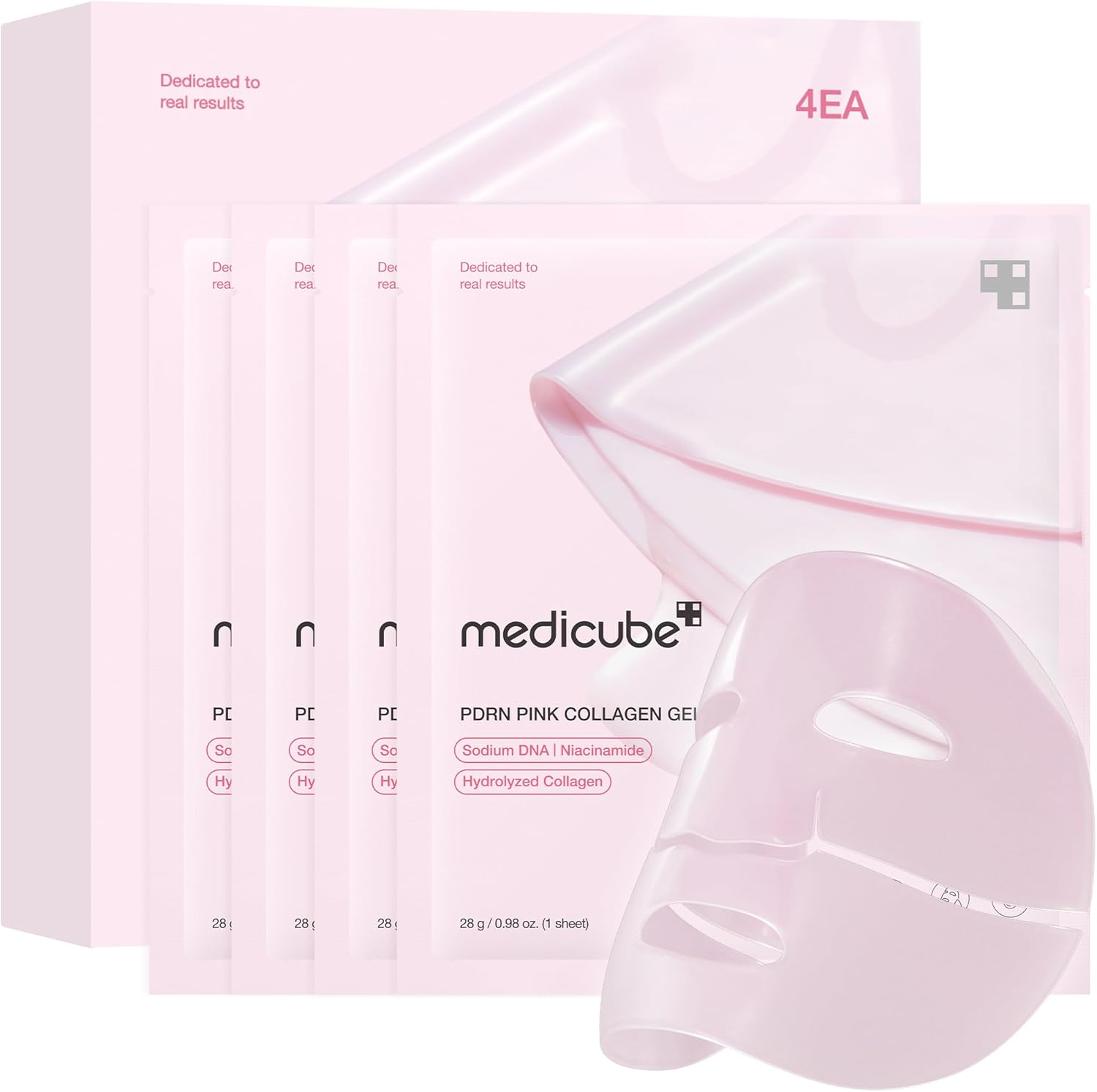 Medicube Salmon DNA PDRN Pink Collagen Mask front packaging overview