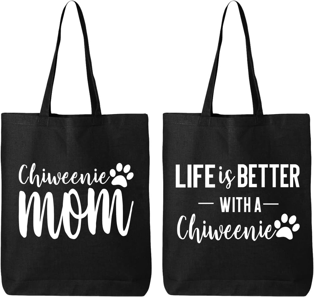 Tees and Tails cotton canvas tote bag with pet accessories