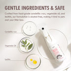 Food grade alcohol free waxing formula spray bottle close up view