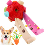 Dog Snuffle Ball-Interactive Puzzle Dog Toys Encourage Natural Foraging Skills Slow Feeder for Training and Stress Relief, Cloth Strip Hiding Food Dog Toys with Squeaky Carrot Toy for Any Size - Image 12
