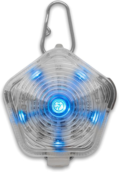 USA imported dog safety beacon illuminating a canine companion during evening strolls