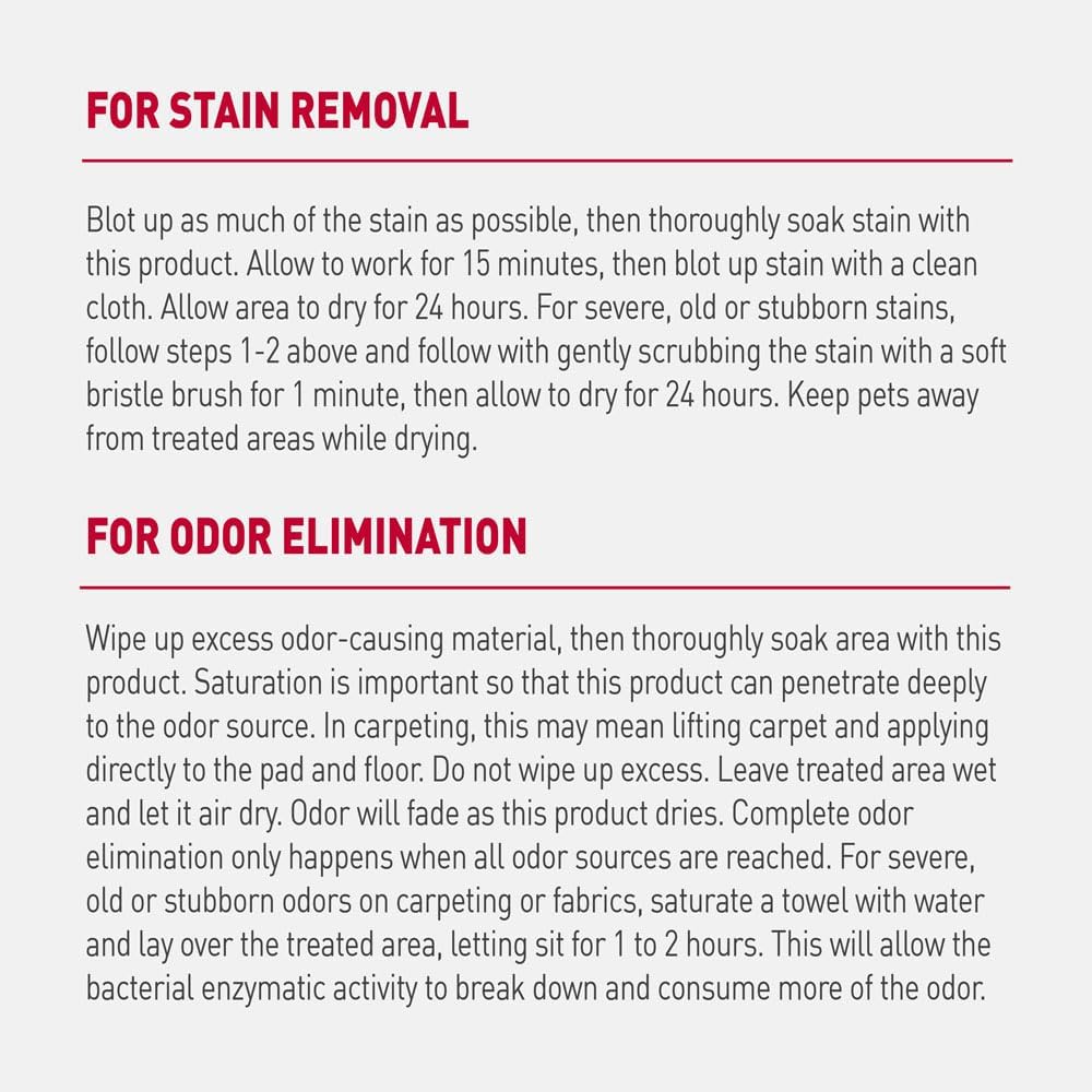 Nature's Miracle Advanced Stain & Odor Eliminator, Severe Mess Enzymatic Formula For Tough Pet Messes, Sunny Lemon Scent, 1 Gallon - Image 4