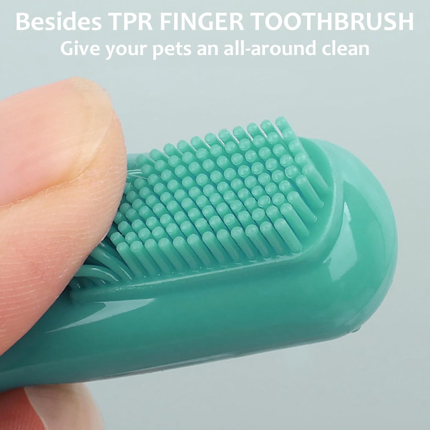 ELEGX pet shower massager brush showing the open top cap reservoir