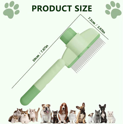 EYBDYB pet grooming tool showing stainless steel teeth