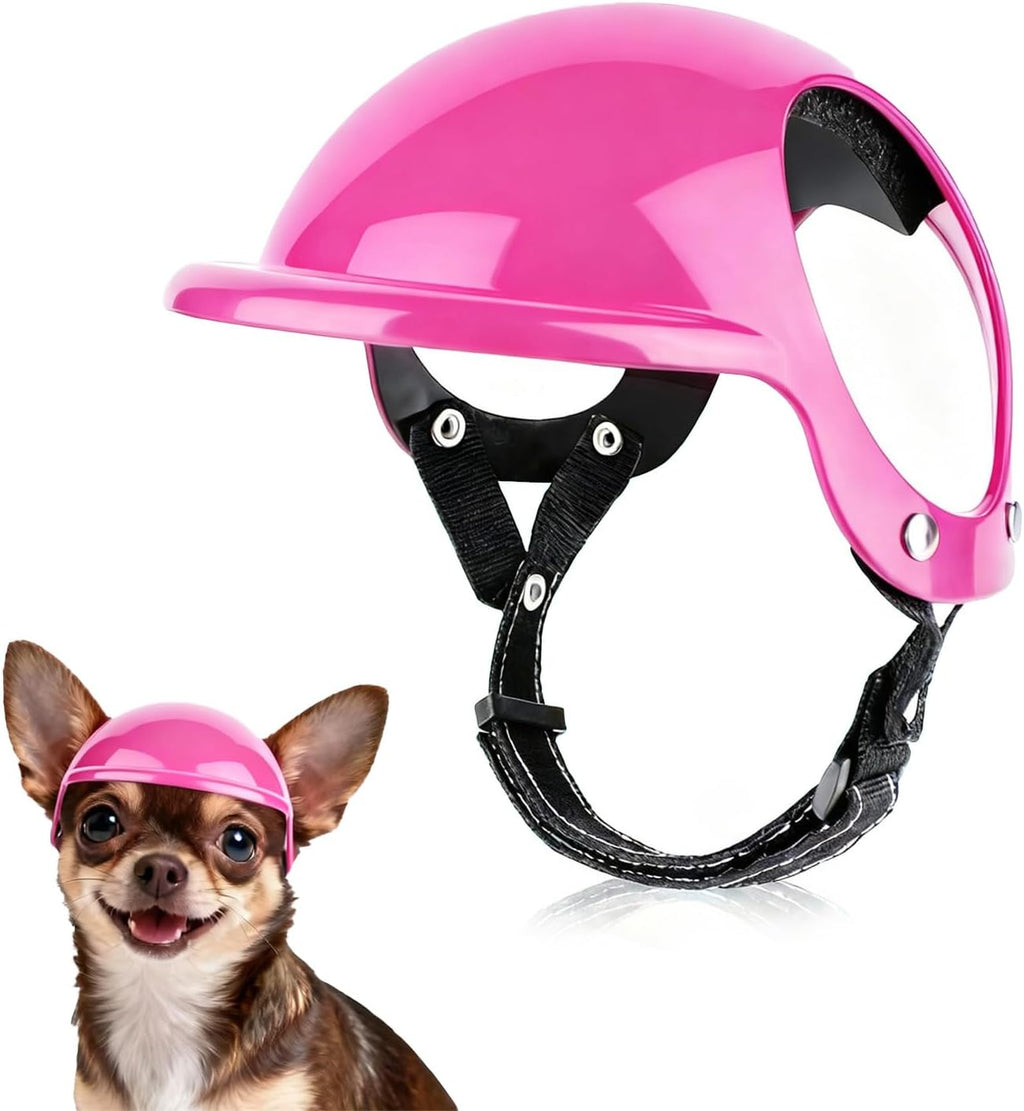 Small Dog Helmet with Ear Holes - Adjustable, Lightweight, Hard Black Pet Helmet for Outdoor Activities/Motorcycle/Bike - Image 10