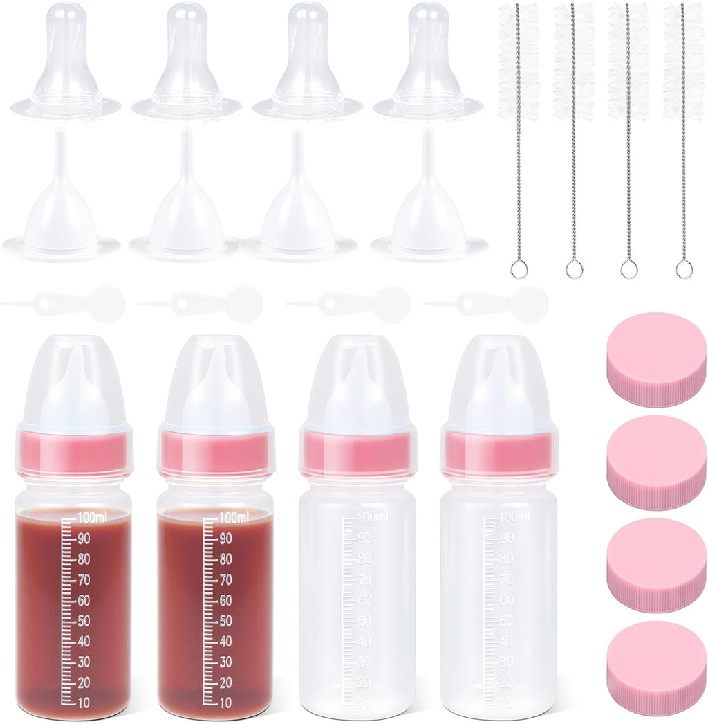 Puppy Kitten Nursing Bottle 2oz- Small Animal Feeding Kit with Nipples | Hand Feeding Supplies for Puppies, Kittens, Rabbits, Ferrets & Newborn Pets - Image 9