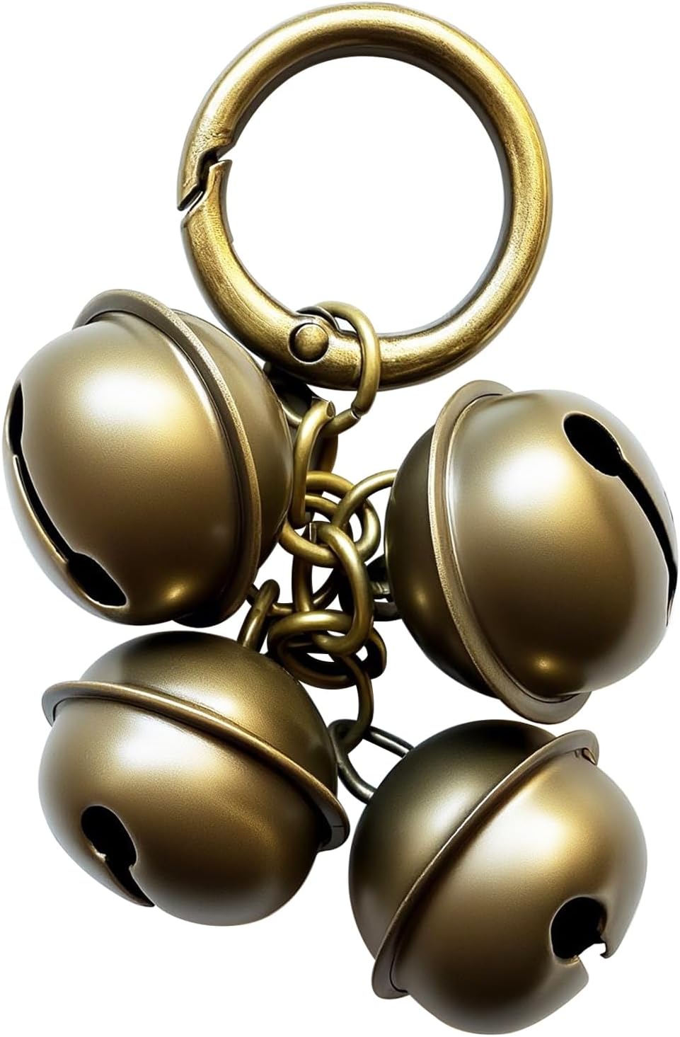 AYECEHI loud brass cat collar bells with split key rings set