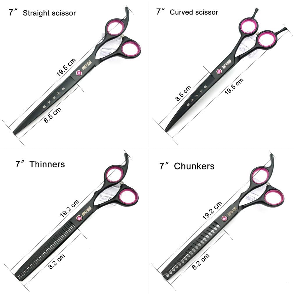 Smithking chunker shears for heavy bulk reduction on thick dog coats