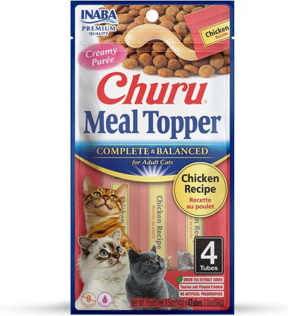 INABA Churu Meal Topper for Cats, Complete & Balanced, Creamy, Lickable Pure Cat Food Topper, 0.5 Ounce Tube, 12 Tubes (4 per Pack), Tuna with Scallop Recipe - Image 11